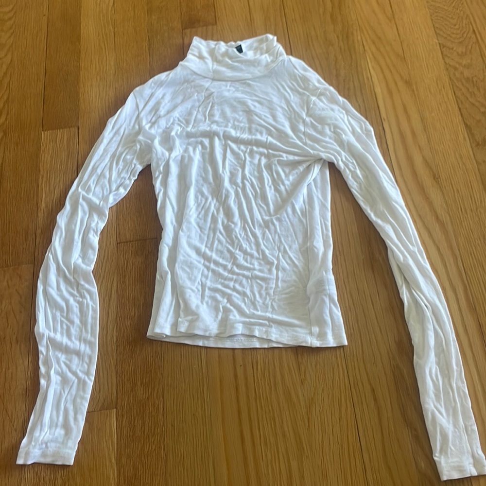White turtle neck